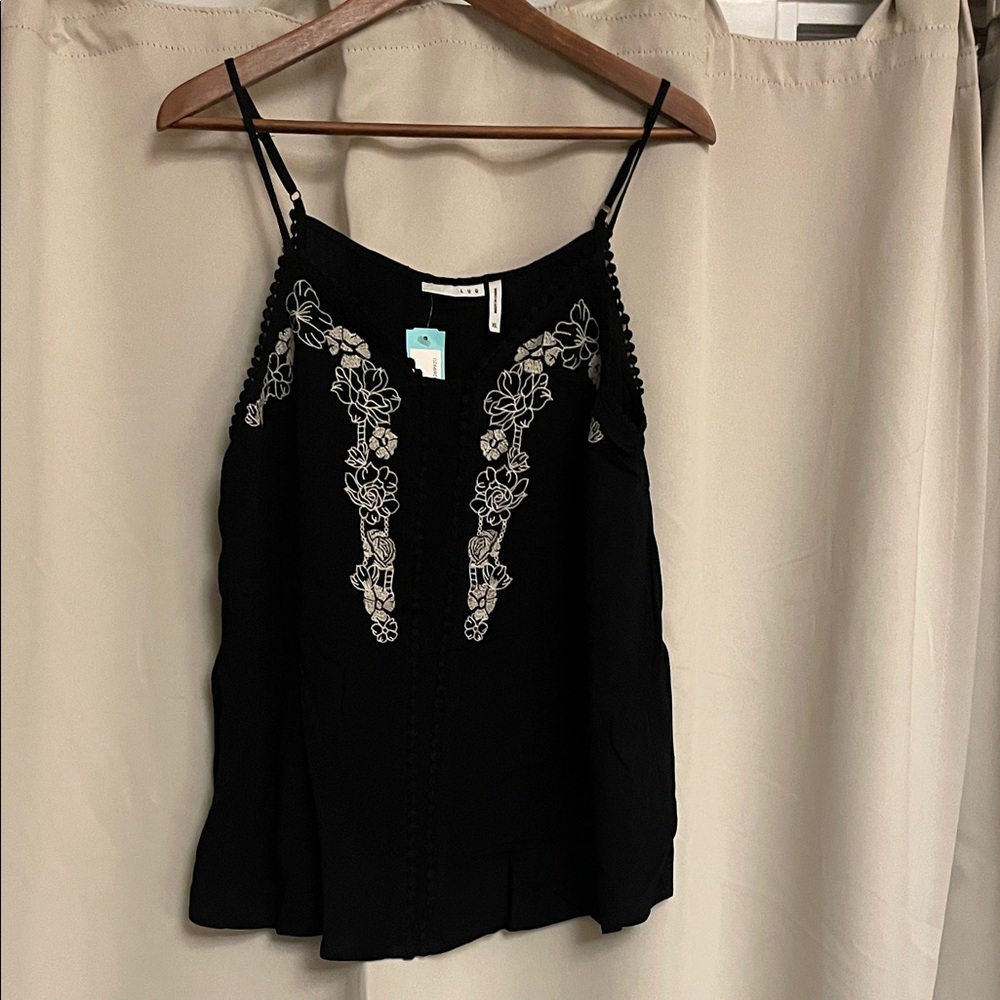 Embroidered cami top. NWT